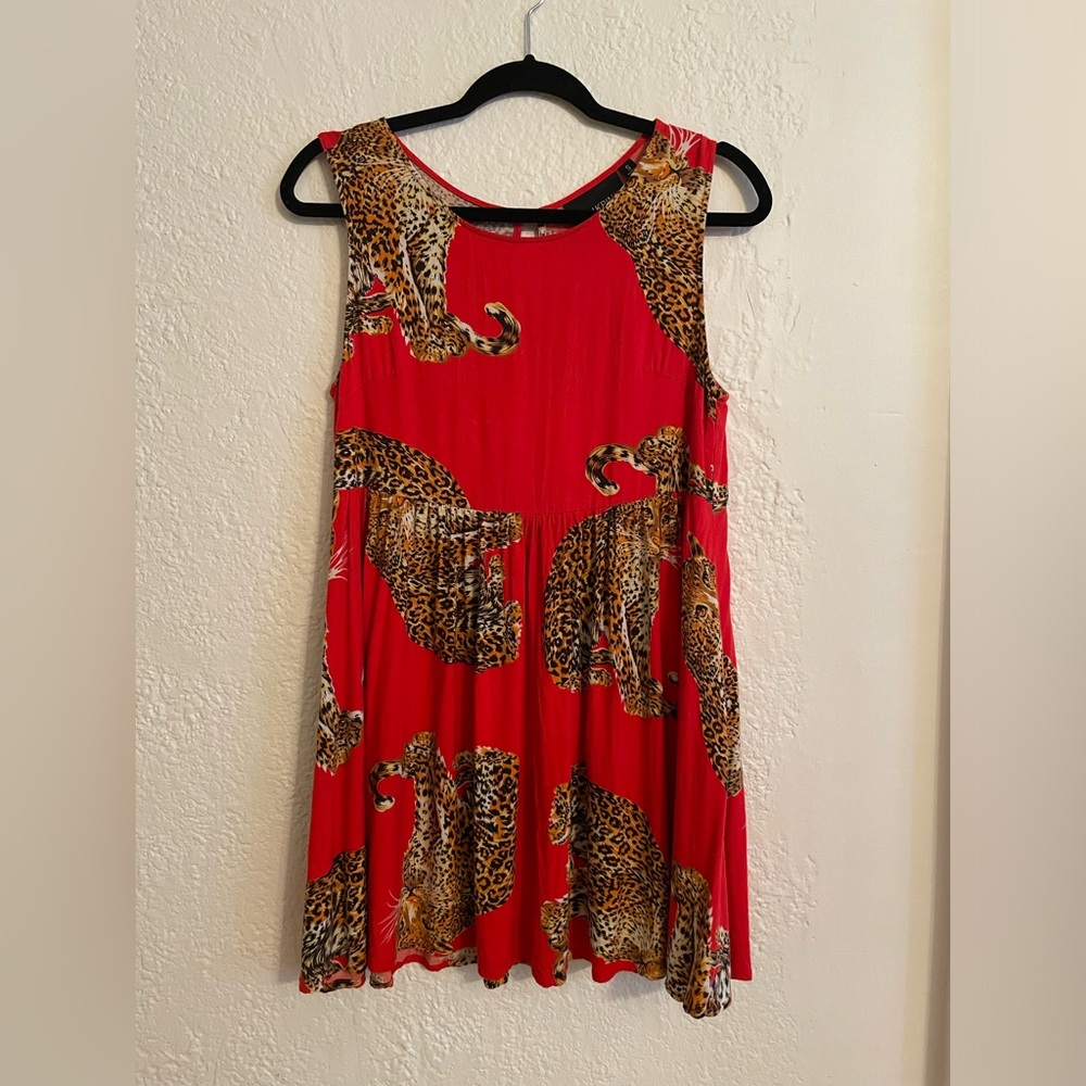 Mink Pink Cheetah Leopard Fun Mini Dress S